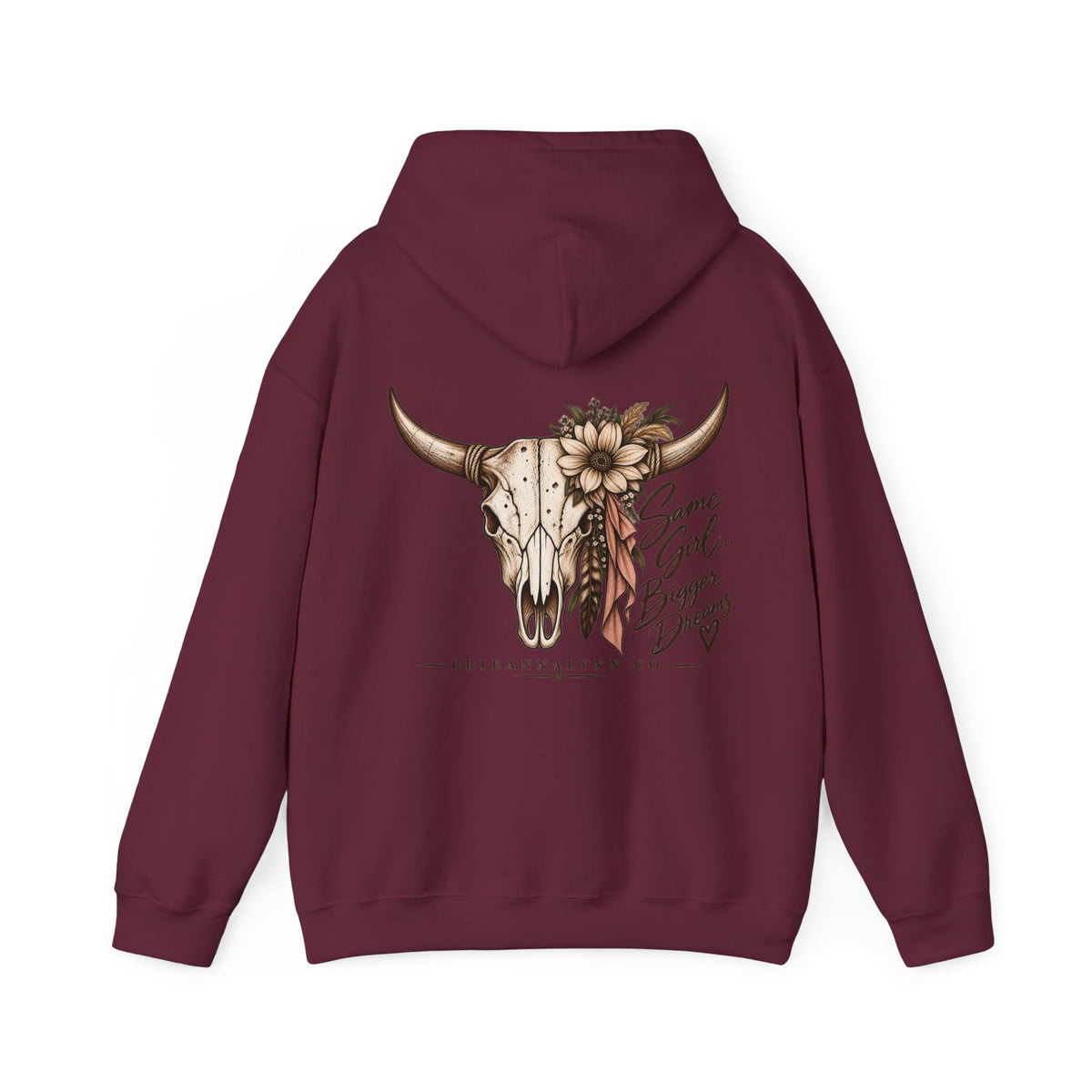 Same Girl Bigger Dreams Western Hoodie | Cow Print Cowgirl Sweatshirt