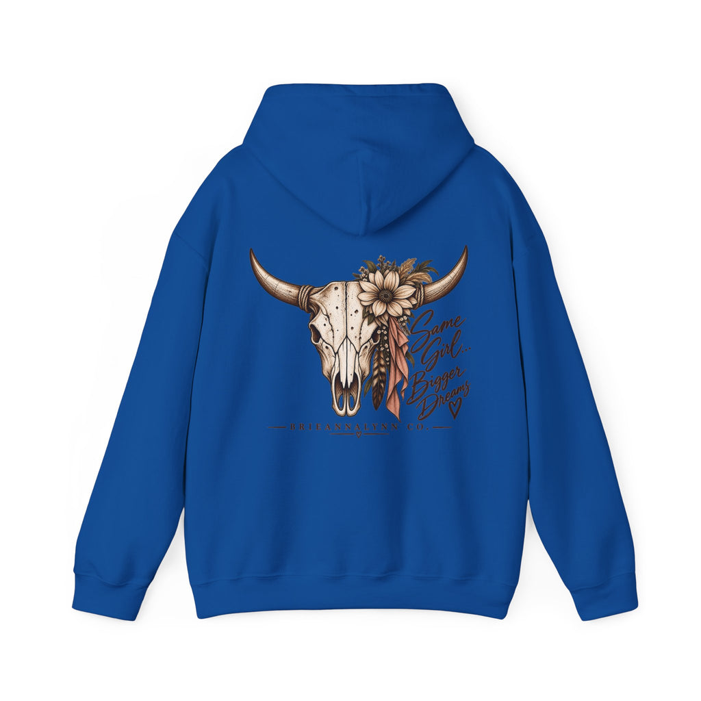 Same Girl Bigger Dreams Western Hoodie | Cow Print Cowgirl Sweatshirt