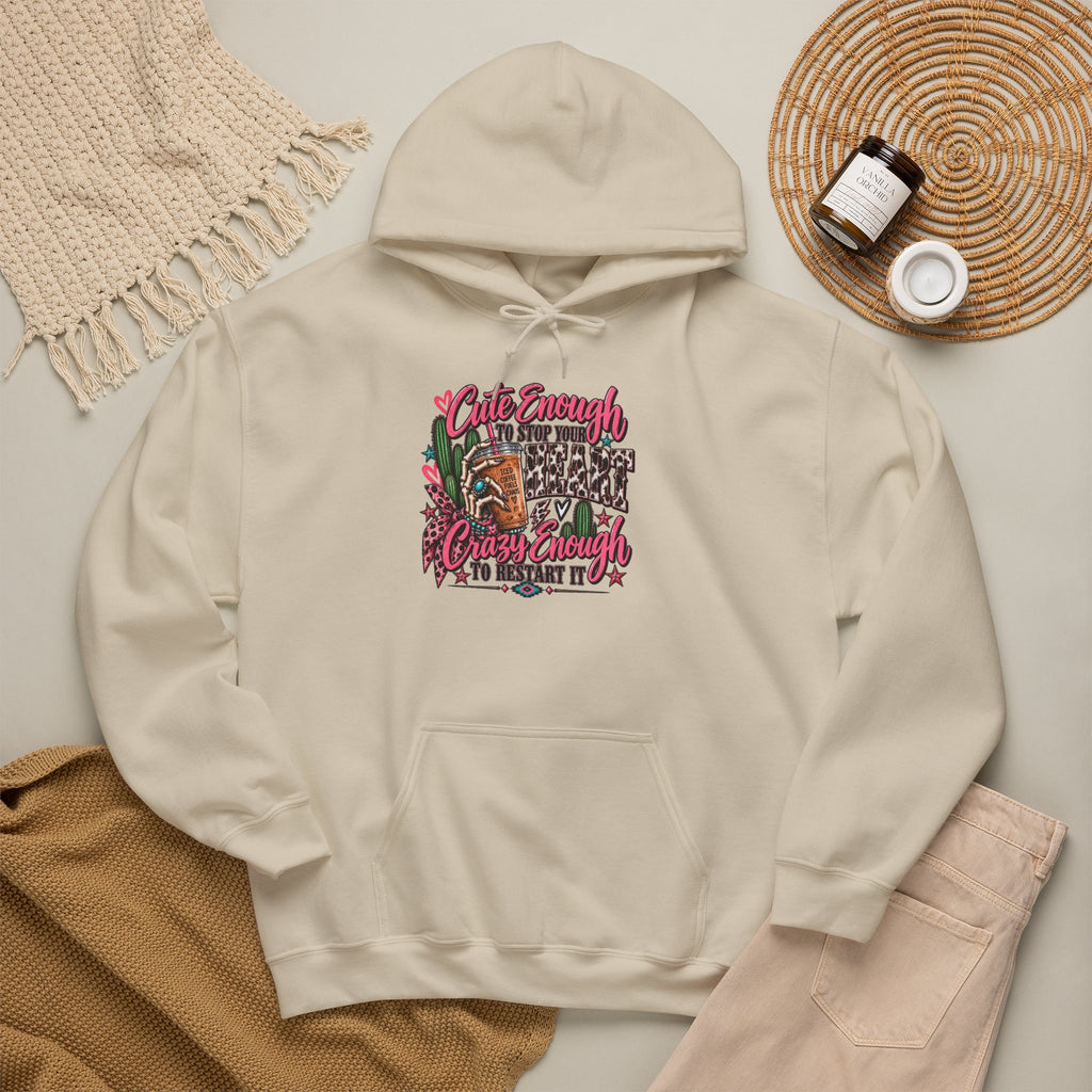 ☕ Cute Enough to Stop Your Heart — Hoodie