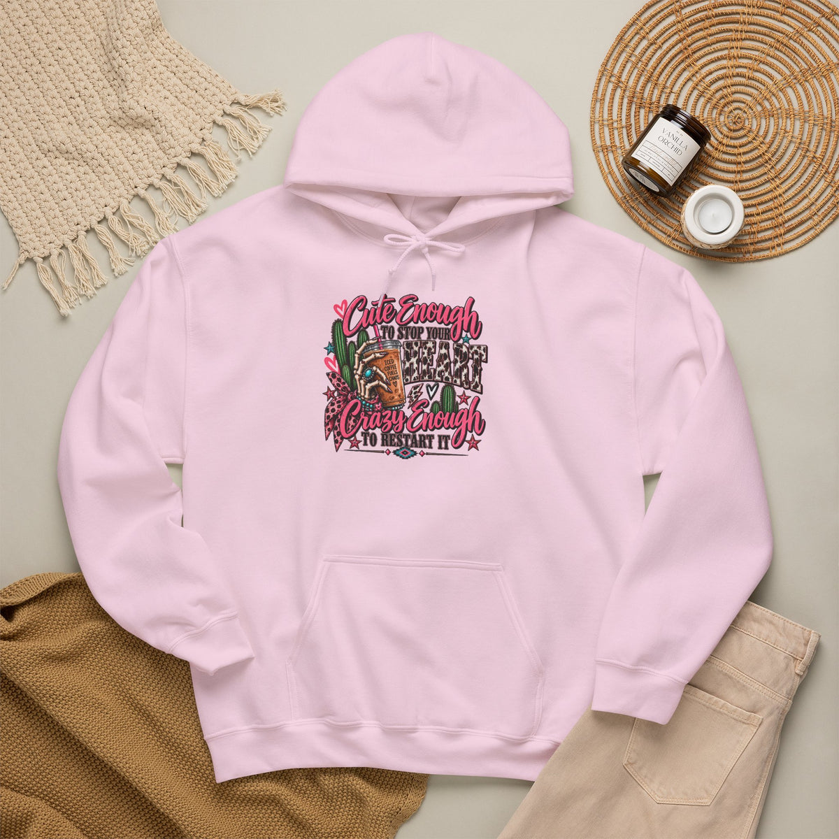 ☕ Cute Enough to Stop Your Heart — Hoodie