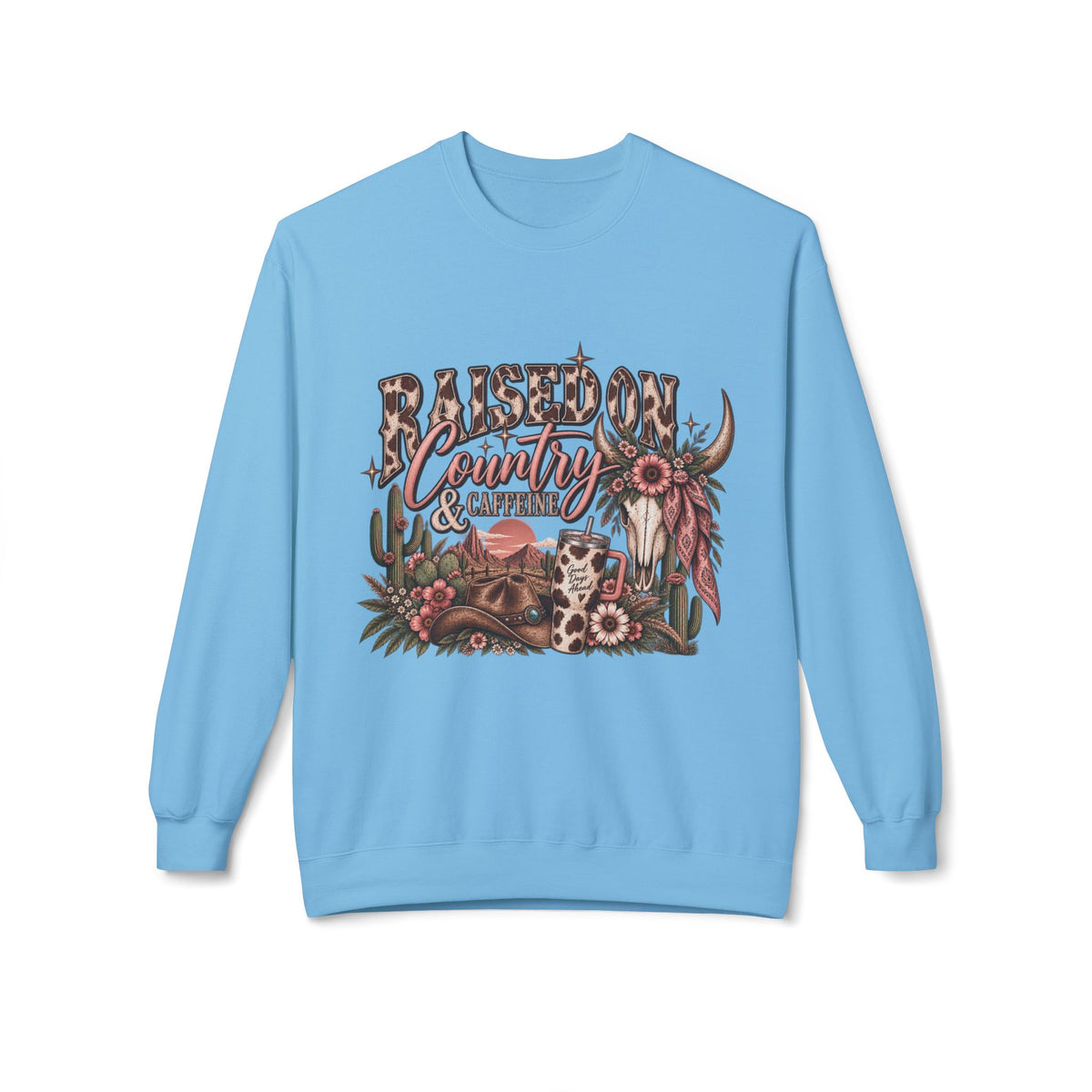 🤎 Raised on Country & Caffeine — Western Crewneck

Raised on country & caffeine. 🤠☕🤎