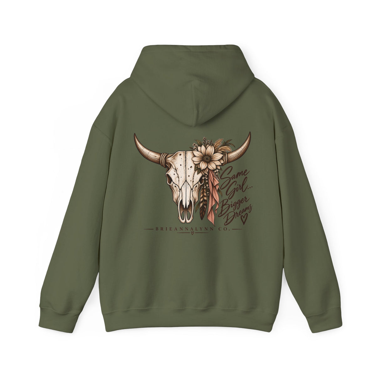 Same Girl Bigger Dreams Western Hoodie | Cow Print Cowgirl Sweatshirt