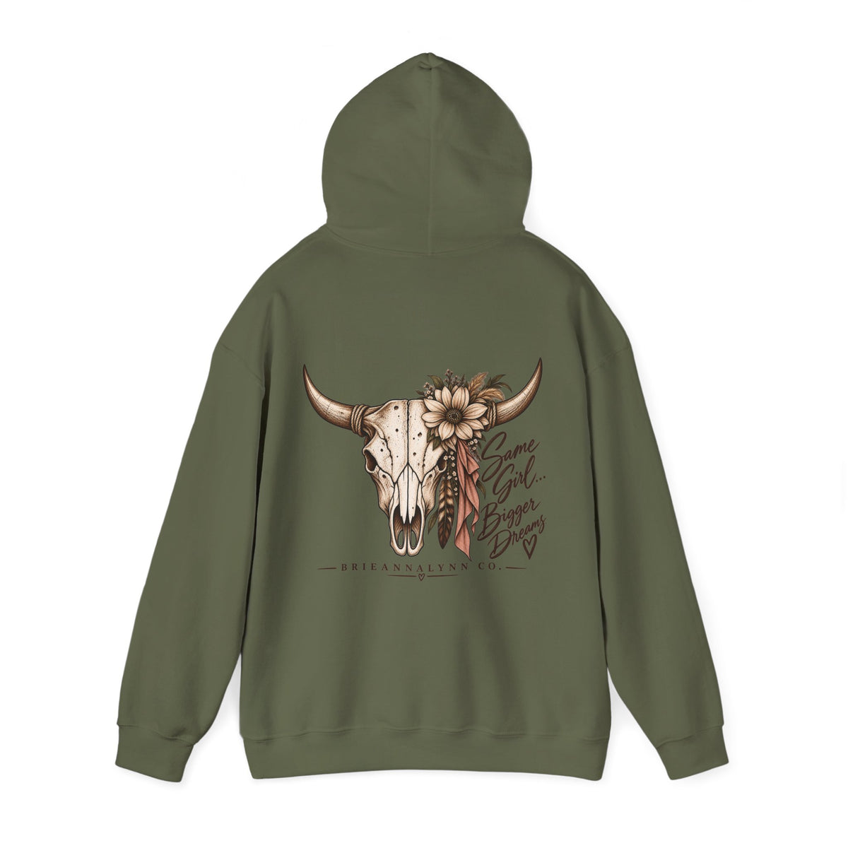 Same Girl Bigger Dreams Western Hoodie | Cow Print Cowgirl Sweatshirt