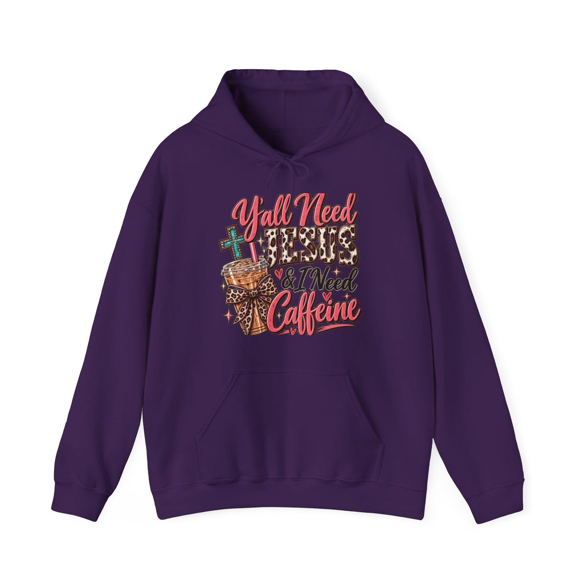 🤠 Hoodie — Y’all Need Jesus & I Need Caffeine  Y’all need Jesus & I need caffeine. 😂☕✝️