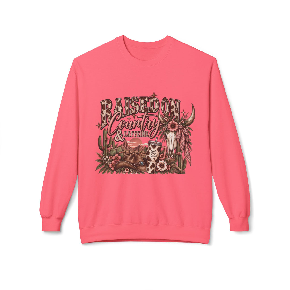 🤎 Raised on Country & Caffeine — Western Crewneck

Raised on country & caffeine. 🤠☕🤎
