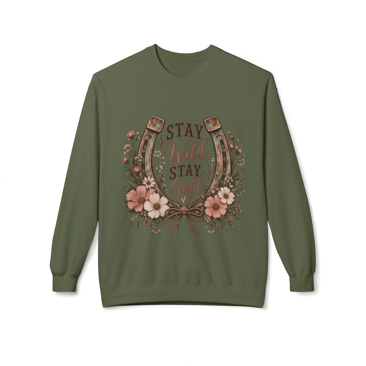 🤎 Stay Wild, Stay Soft — Western Crewneck

Stay wild. Stay soft. 🤎🌸