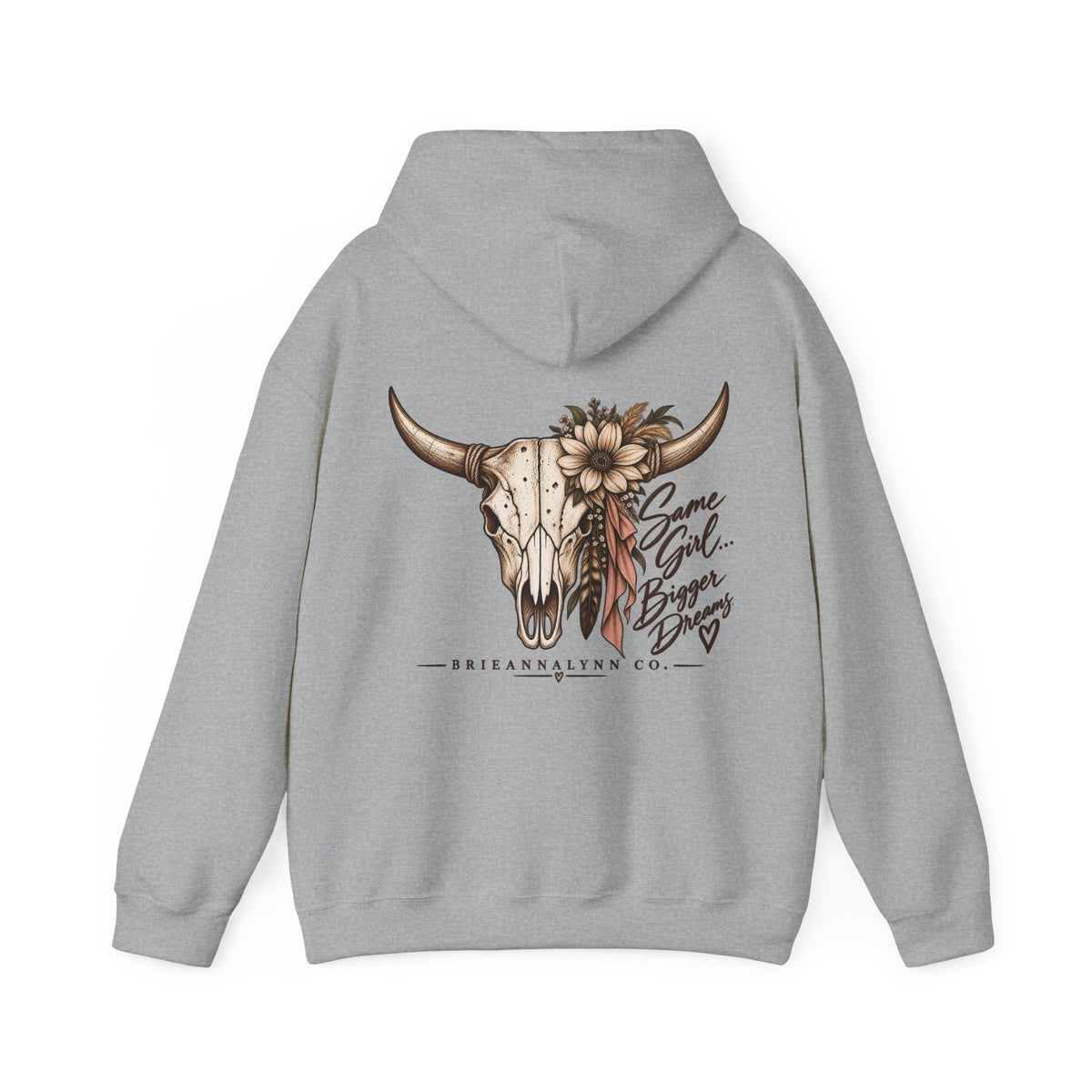 Same Girl Bigger Dreams Western Hoodie | Cow Print Cowgirl Sweatshirt