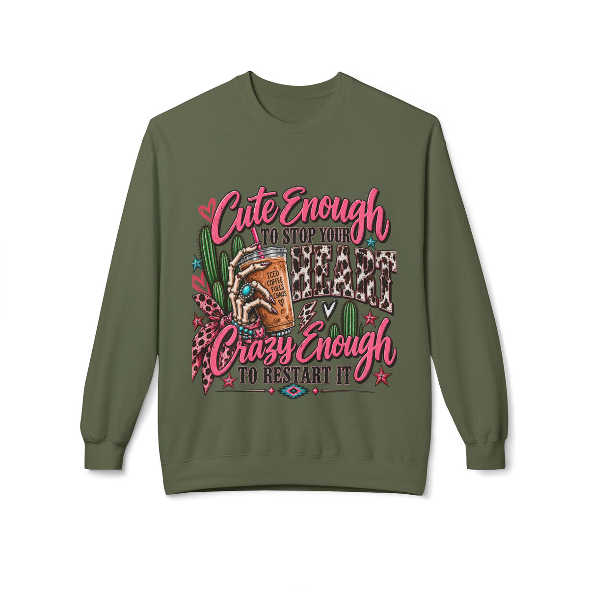 🤠 Cute Enough to Stop Your Heart — Crewneck