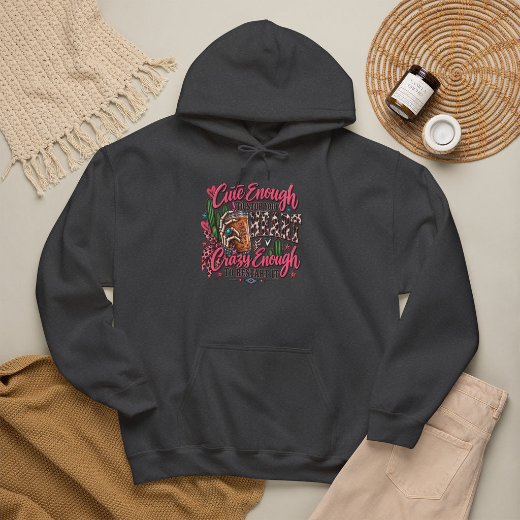 ☕ Cute Enough to Stop Your Heart — Hoodie