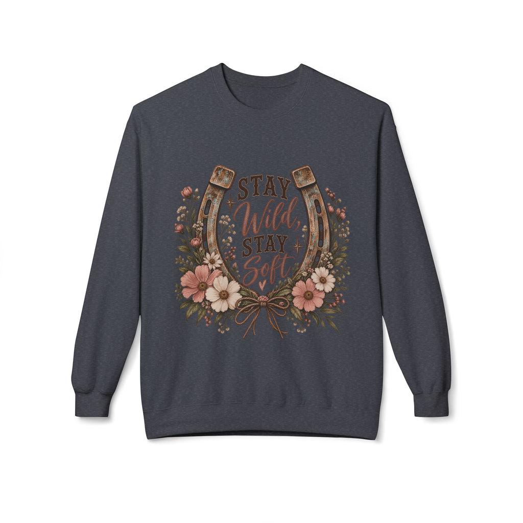 🤎 Stay Wild, Stay Soft — Western Crewneck

Stay wild. Stay soft. 🤎🌸