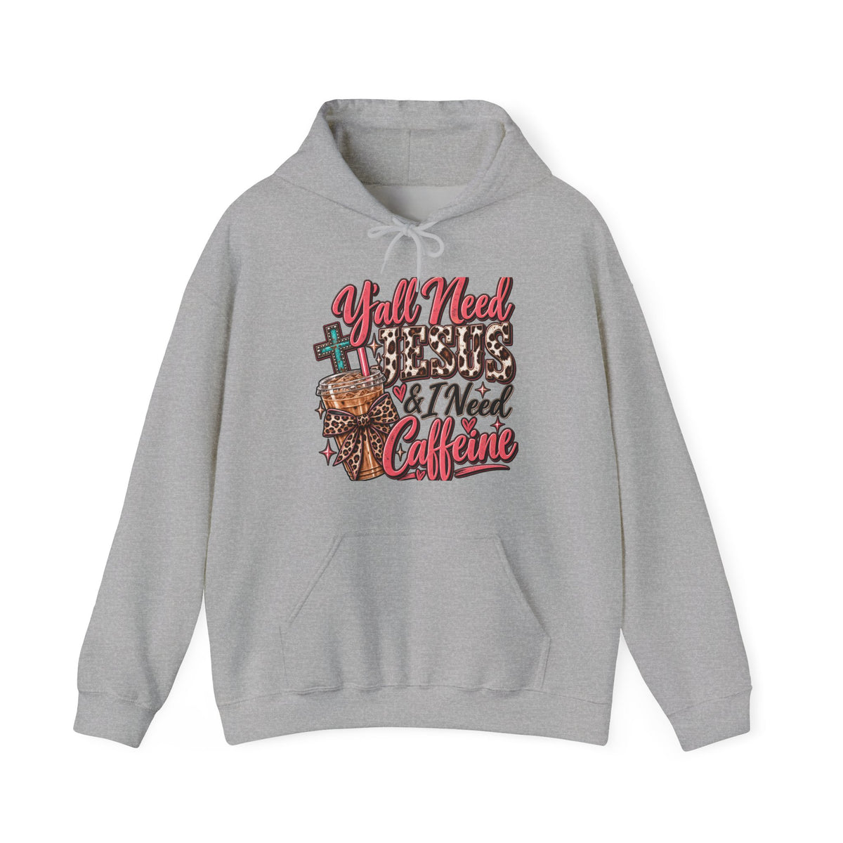 🤠 Hoodie — Y’all Need Jesus & I Need Caffeine  Y’all need Jesus & I need caffeine. 😂☕✝️