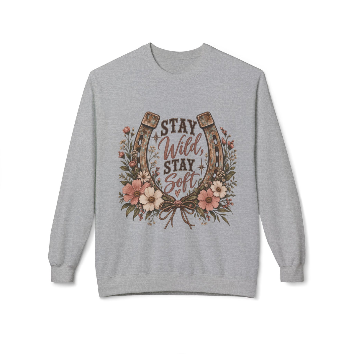 🤎 Stay Wild, Stay Soft — Western Crewneck

Stay wild. Stay soft. 🤎🌸