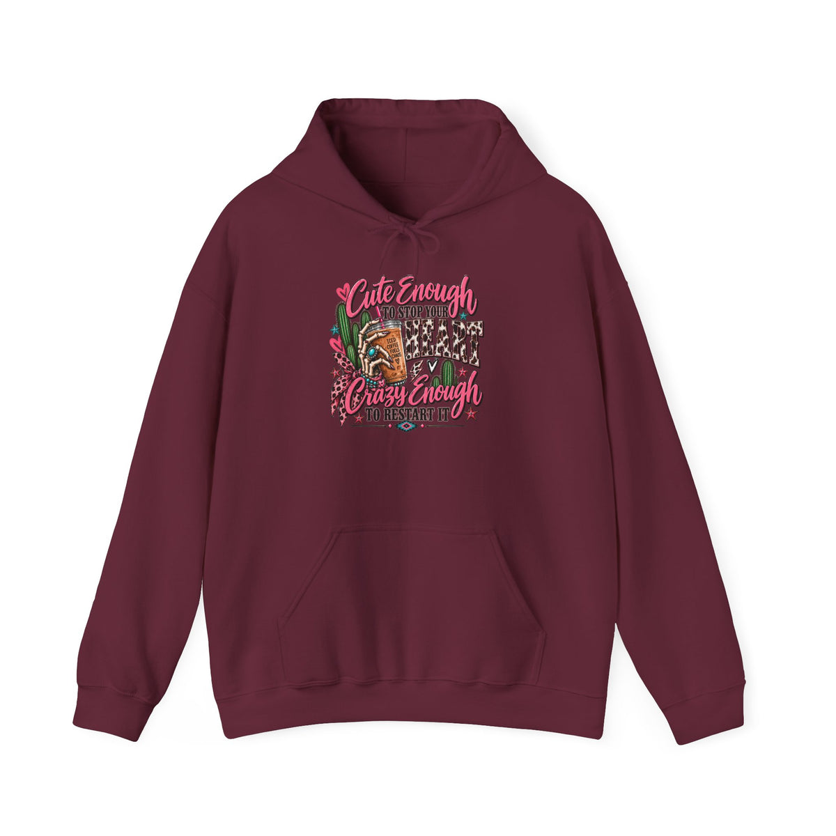 ☕ Cute Enough to Stop Your Heart — Hoodie