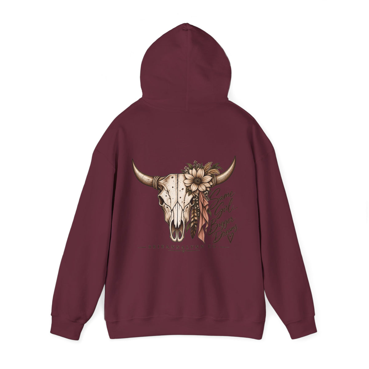 Same Girl Bigger Dreams Western Hoodie | Cow Print Cowgirl Sweatshirt