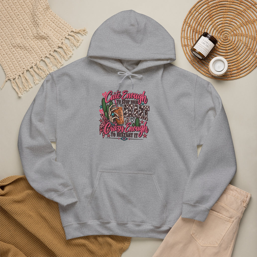 ☕ Cute Enough to Stop Your Heart — Hoodie