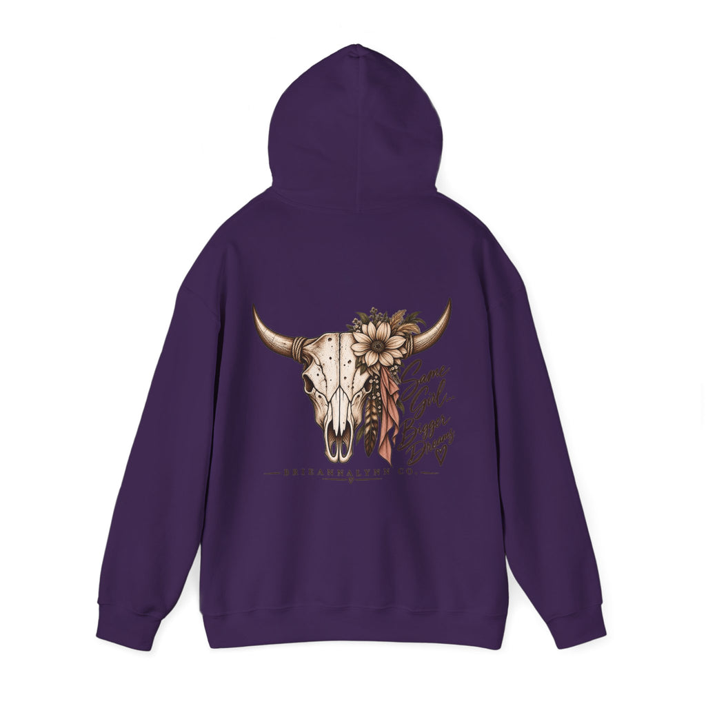 Same Girl Bigger Dreams Western Hoodie | Cow Print Cowgirl Sweatshirt