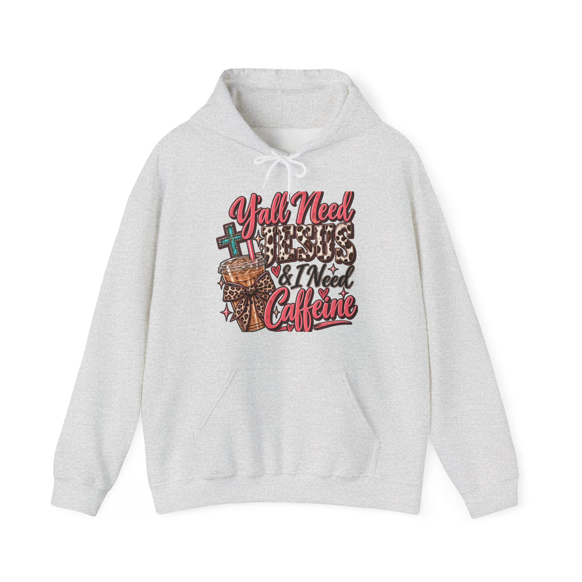 🤠 Hoodie — Y’all Need Jesus & I Need Caffeine  Y’all need Jesus & I need caffeine. 😂☕✝️