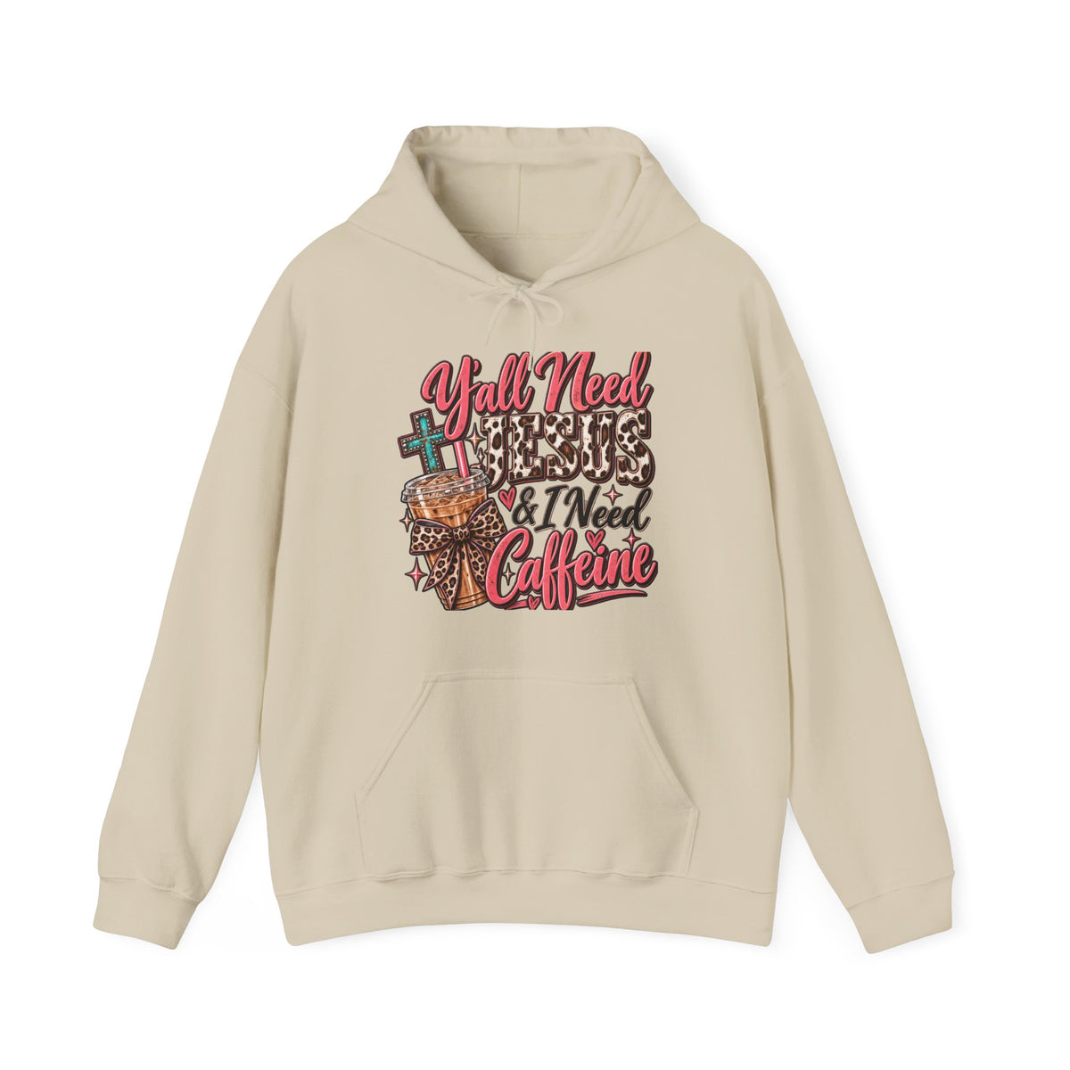 🤠 Hoodie — Y’all Need Jesus & I Need Caffeine  Y’all need Jesus & I need caffeine. 😂☕✝️